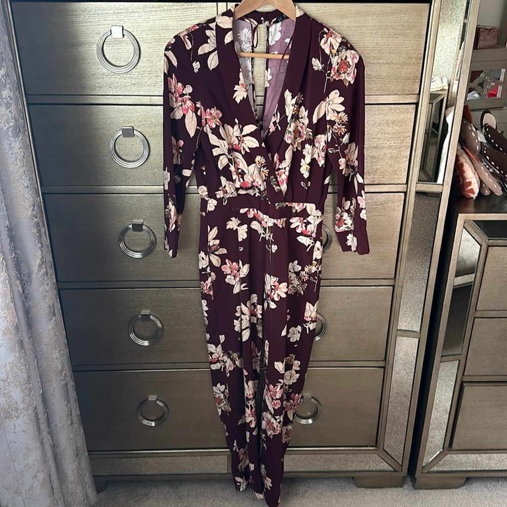 🛍️SALE🛍️ ZARA Floral Print Jumpsuit with‎ Open Back Details - Picture 3 of 7
